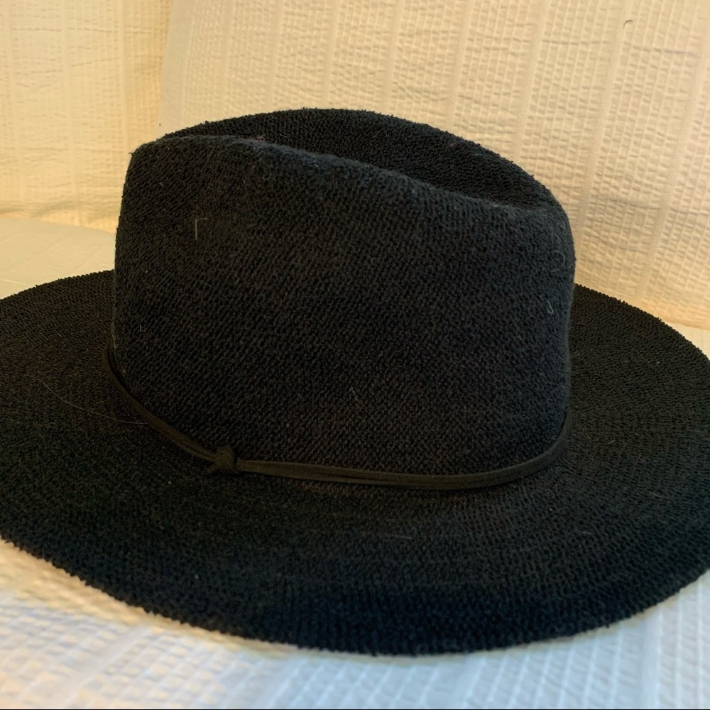 Anthropologie black Panama hat